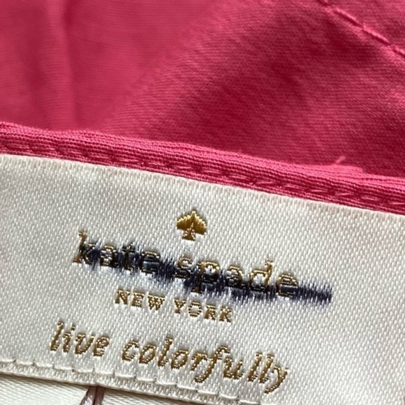 Kate Spade • Pink Sherbet Shore Thing Button Back Peplum Tank Top - Picture 9 of 10